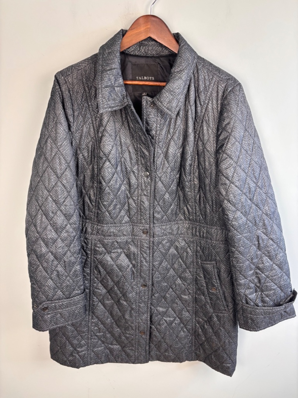 Talbots Longline Quilted Coat Size 18
